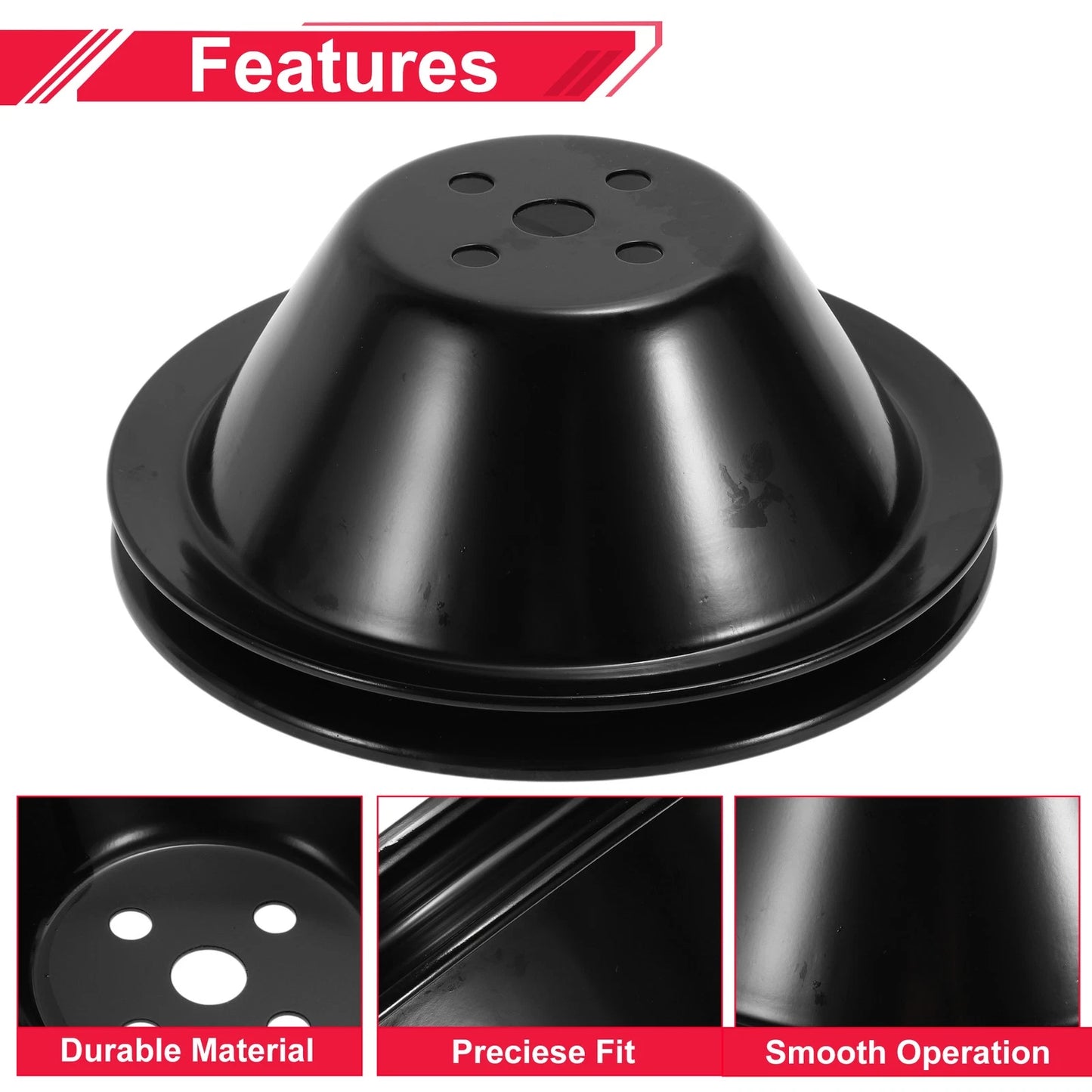 Single-Groove Water Pump Pulley for Chevy SBC Small Block