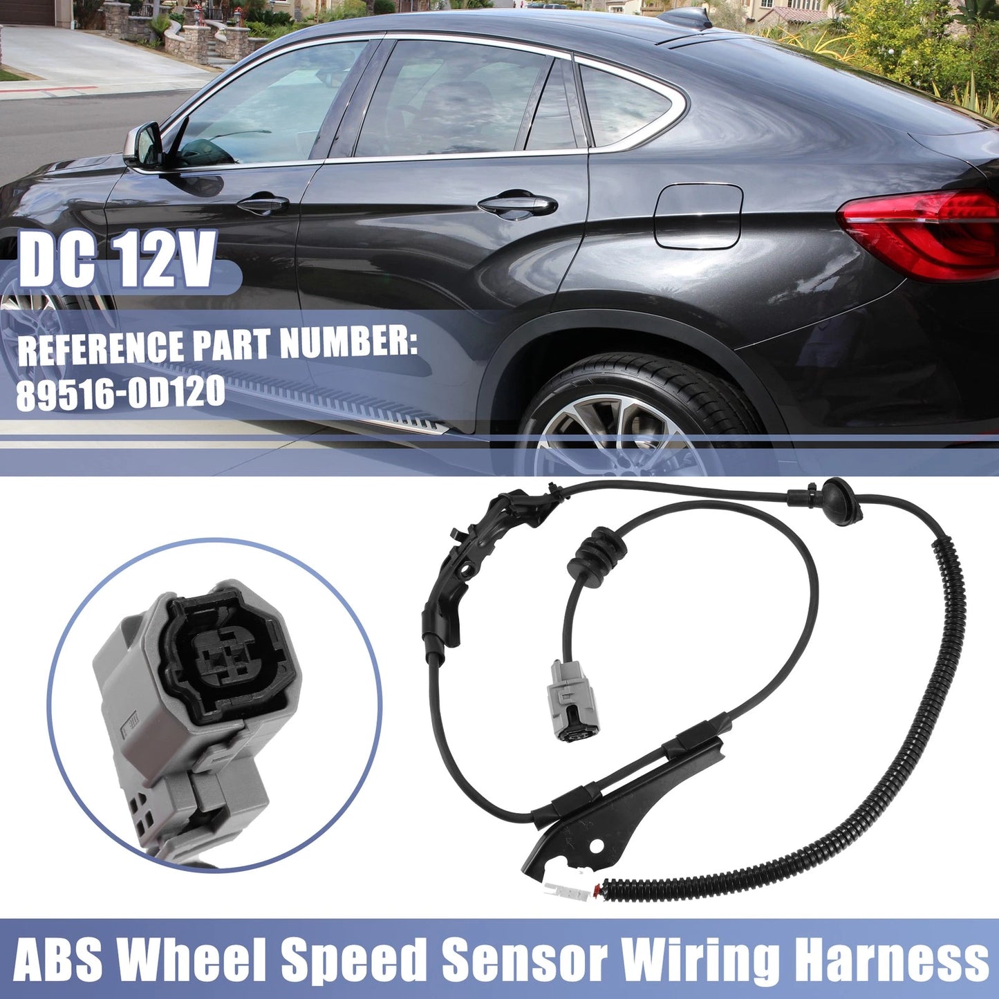 ABS Wheel Speed Sensor Wiring Harness Rear Left for Toyota Yaris (99-05)