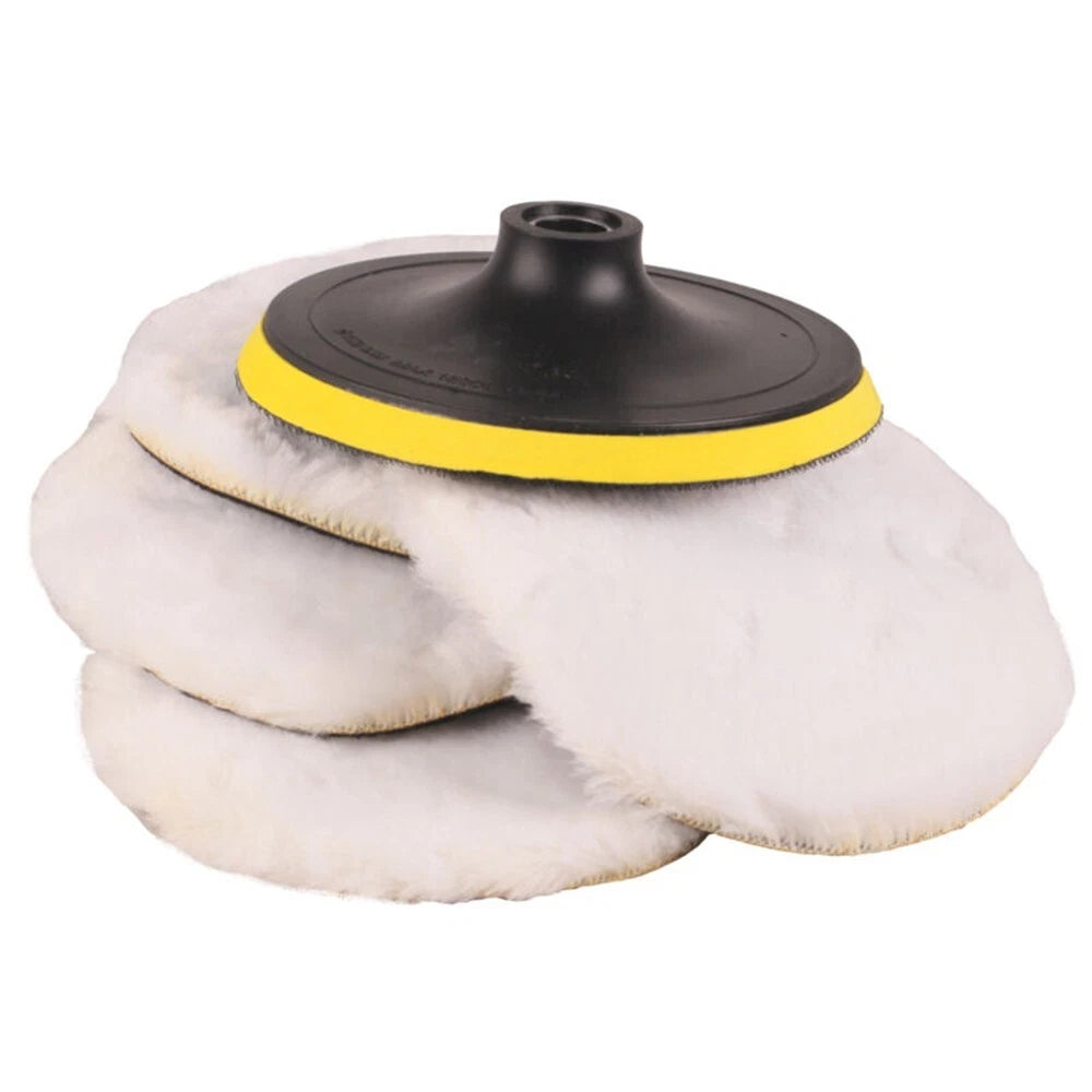 5 x Polishing Wheel Pad With Soft Wool Ball Bonnets Cleaning Tools