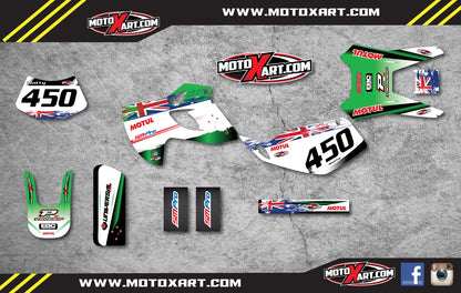 Aussie Pride Stickers Decals Graphics for Kawasaki KLX 300 (1993-1996)