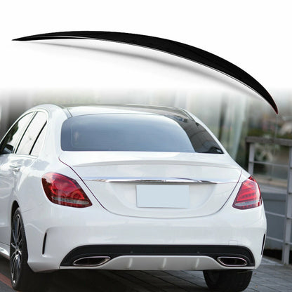 Rear Boot Spoiler for Mercedes Benz W205 (2015-2020) - Gloss Black