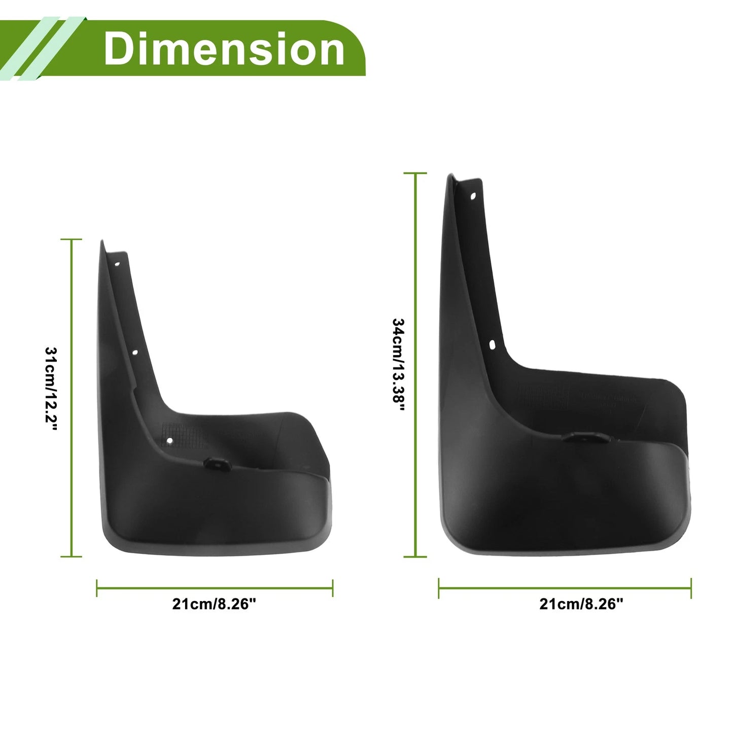 Mud Flaps Splash Guards 1 Set for Dodge Town & Country (2011-2017)