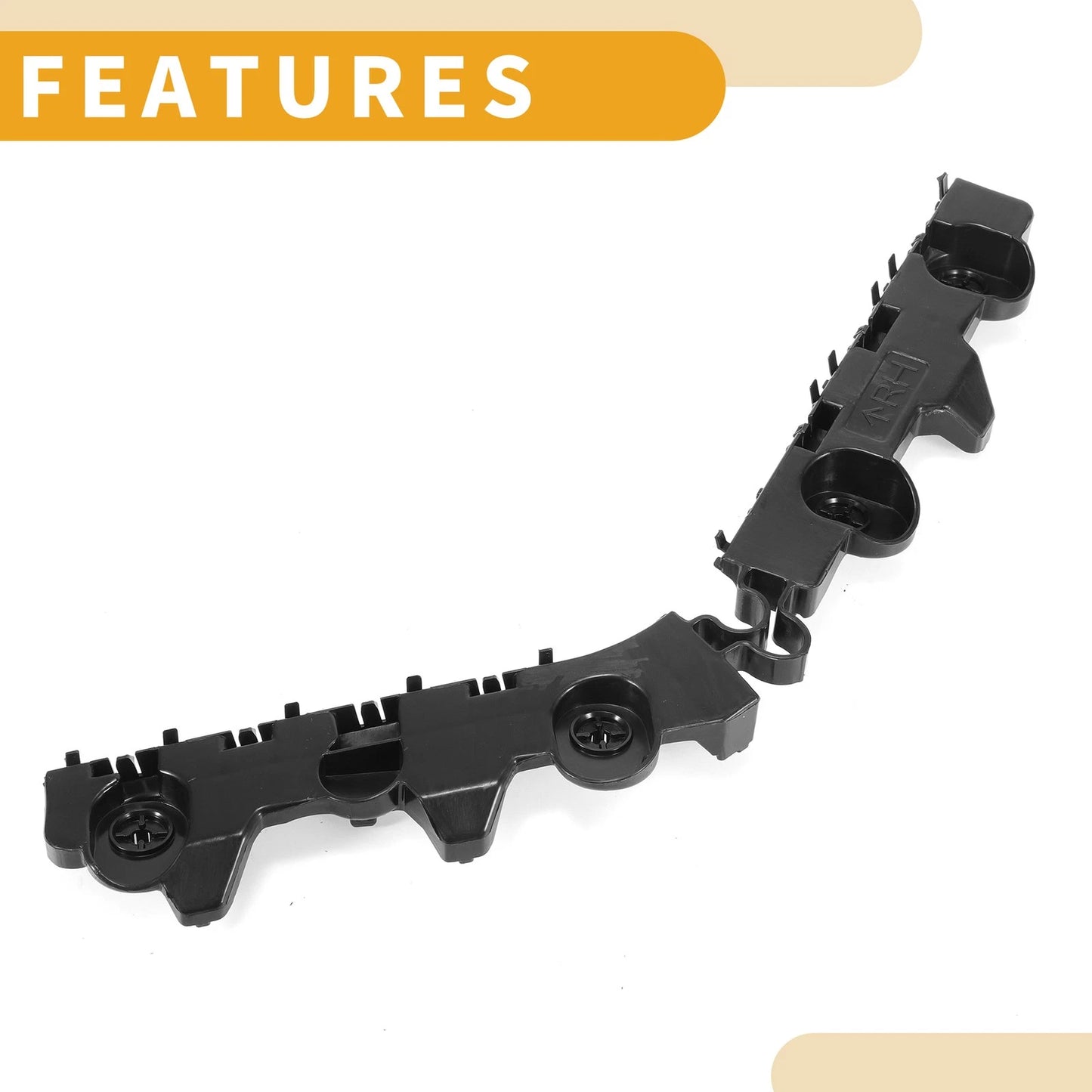 RH Rear Bumper Support Bracket for Nissan Altima (2019-2020) 1 Pc Black ABS