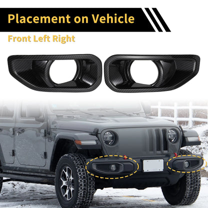 Fog Light Grills for Jeep Wrangler JL Gladiator 2018-2024 (2 x)