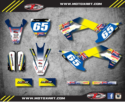 AUSSIE PRIDE Custom Graphics Kit Decals for Husqvarna TC 65 (2017-2023)