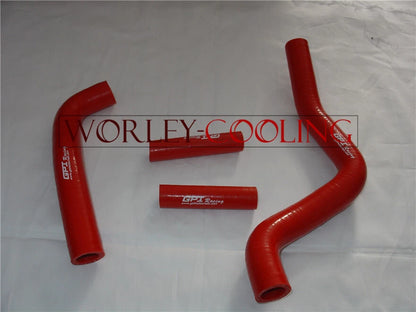 Silicone Radiator Hose Kit for Kawasaki KX125 (1994-2002) 2 x RED