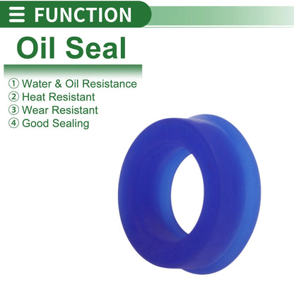 Oil Seal Rotary Shaft Seal TPU 10x16x6mm High Pressure Blue 10 Pcs