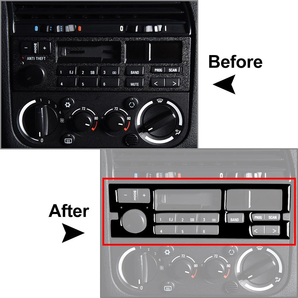 Piano Black Radio CD Panel Cover Trim for BMW 3 Series (1994-1996)