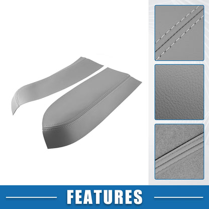Front Door Panel Armrest Covers for Toyota Prius (2004-2009) Gray 1 Pair