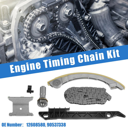 1x Timing Chain Kit for Chevy Metal Plastic Silver Tone Black