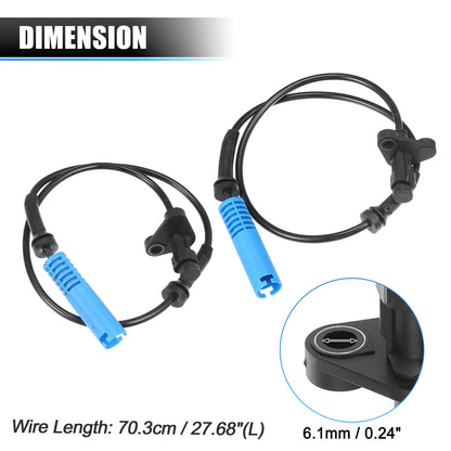 2 x Front Left Right ABS Wheel Speed Sensors for BMW 525i (2001-2007)