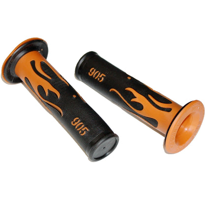 24mm 22mm Orange Flame Throttle Hand Grips for PIT PRO Dirt Bike