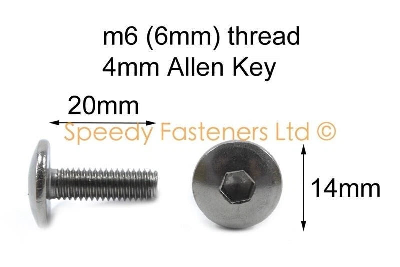 Tornillos / M6 x 20mm / Cabeza plana carenado
