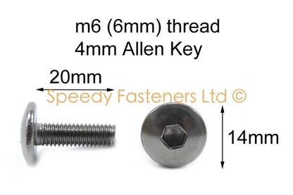 Tornillos / M6 x 20mm / Cabeza plana carenado