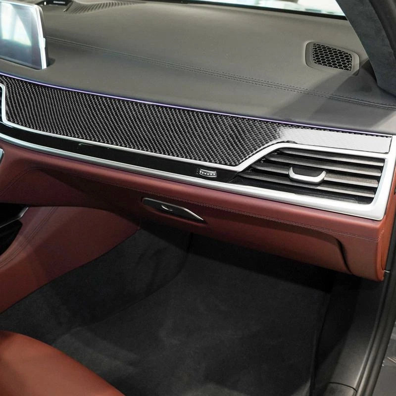 Soft Carbon Fiber Dashboard Panel Trim for BMW 7 Series G11 2016-2022