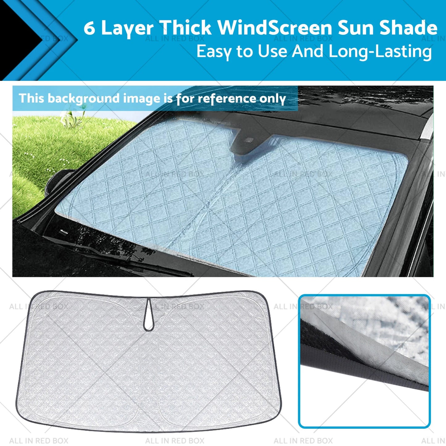 6 Layer Thick WindScreen Sun Shade for Ford Transit Custom (2013-2022)