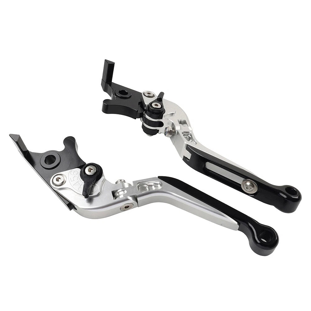 CNC Extendable Brake Clutch Levers for Honda VFR1200F (2010-2014) Silver