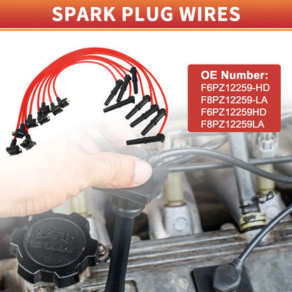 8 Pcs Spark Plug Wire Ignition Coil Cables for Ford Crown Victoria (2006-2011)