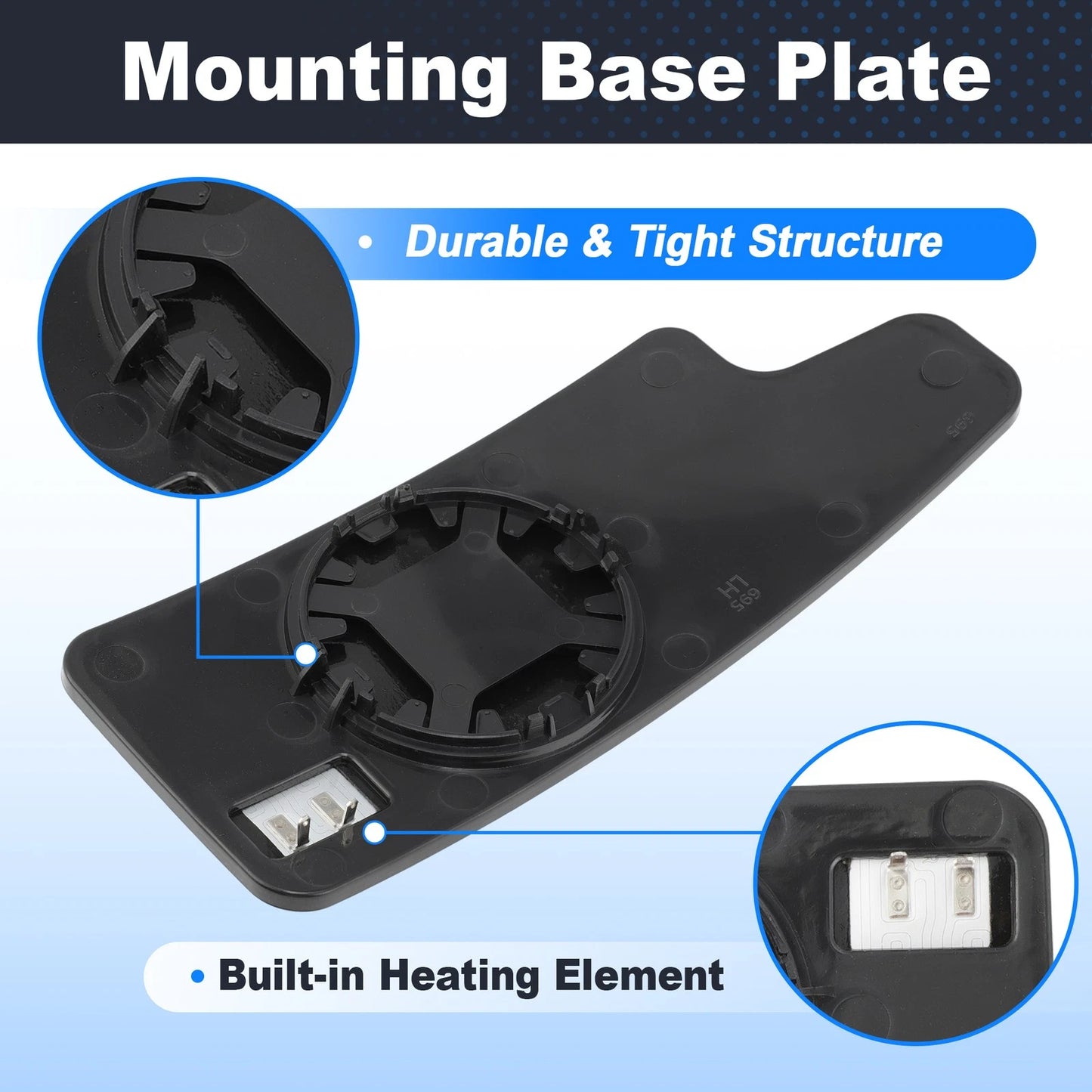 Left Side Heated Rearview Lower Mirror Glass for Chevy Silverado & GMC Sierra