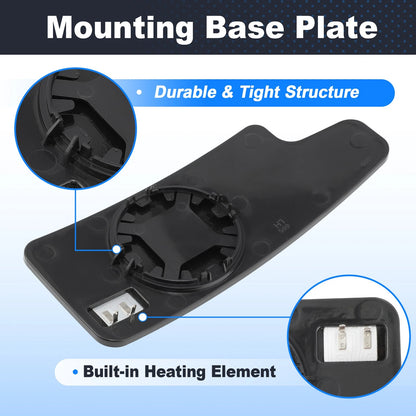 Left Side Heated Rearview Lower Mirror Glass for Chevy Silverado & GMC Sierra