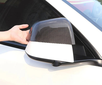 Carbon Fiber Side Rearview Mirror Covers for Tesla Model Y (2021-2023)