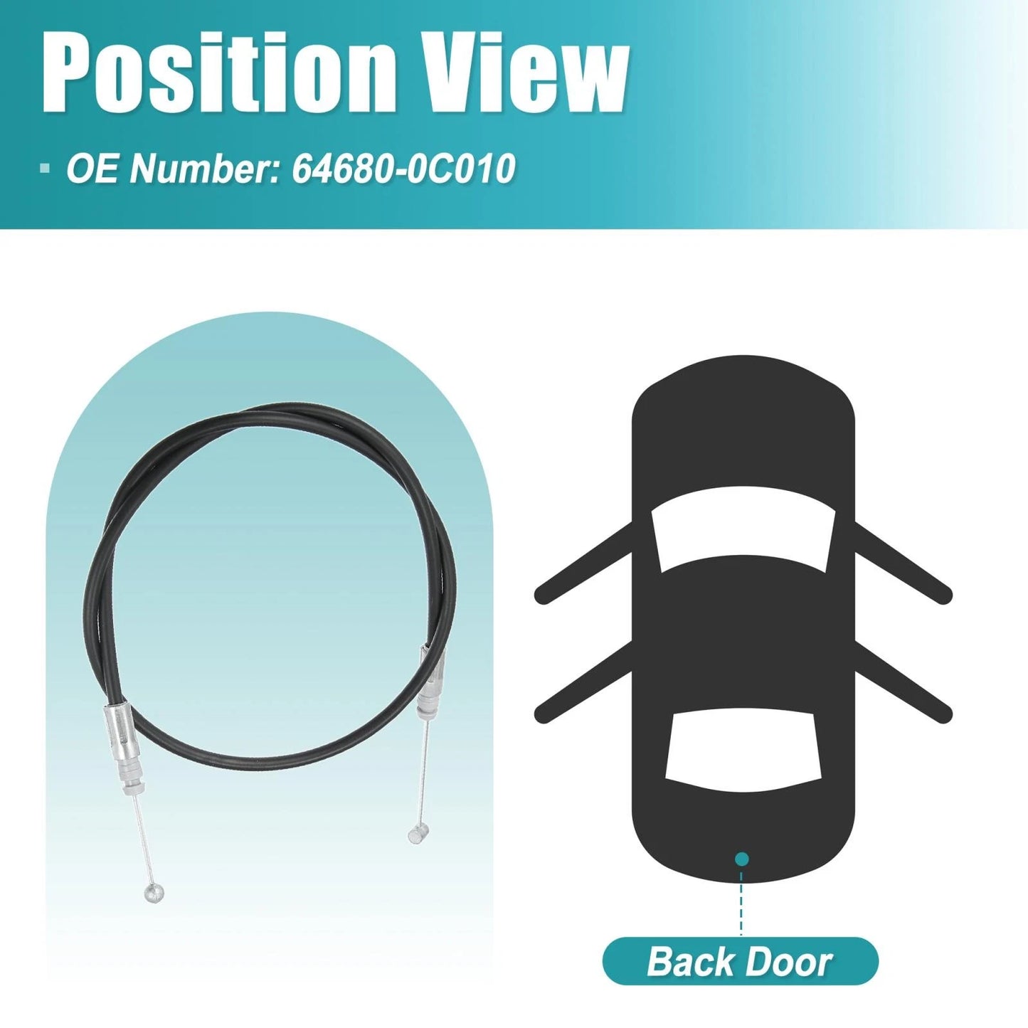 Tailgate Lock Control Cable for Toyota Sequoia (2001-2007)