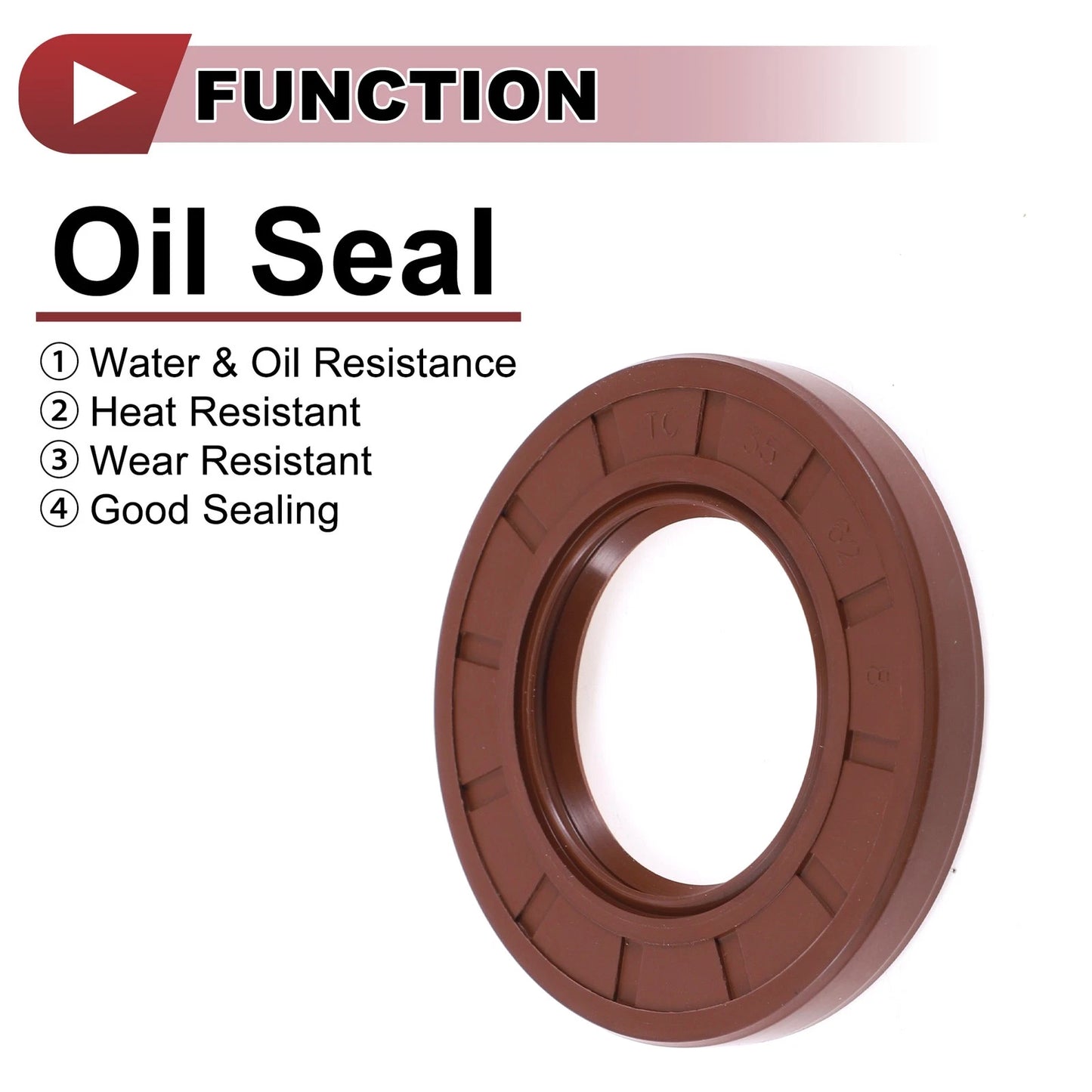 Oil Seal / 35x62x8mm / Rotary Shaft Seal FKM Rubber 2x for Make Model