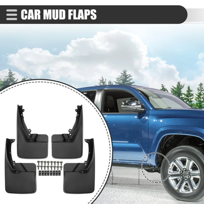 1 Set Mud Flaps Splash Guards with Screw Black for Dodge Ram (2009 - 2018)
