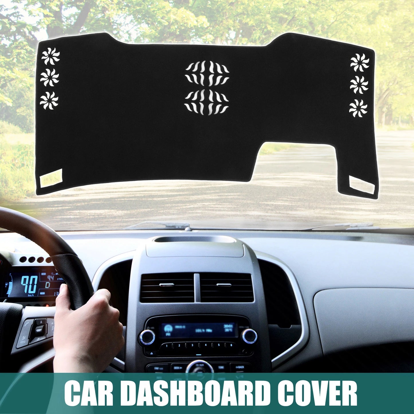 Black Dashboard Cover Protector for Toyota Alphard (2023)