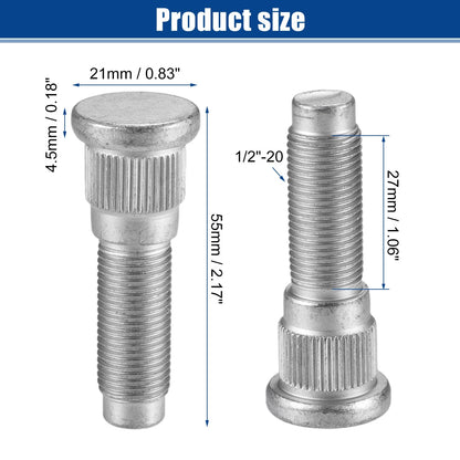 10 x 1/2"-20 Wheel Lug Studs for Jeep Wrangler (2007-2018)