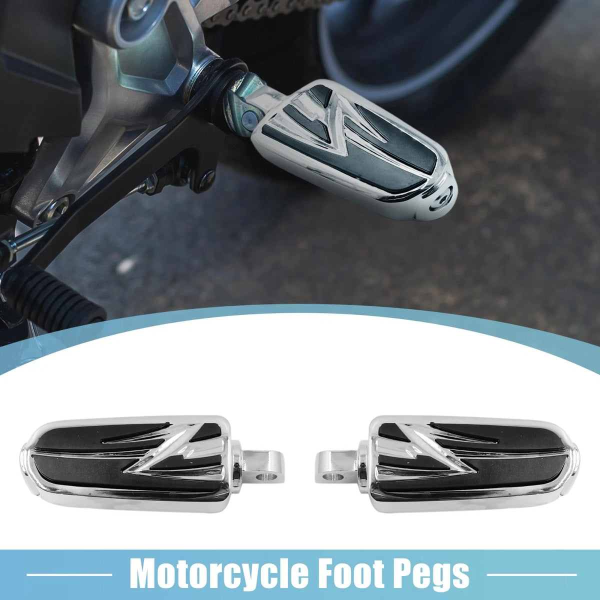 1 Pair 10mm Aluminum Rearsets Footrest Footpeg for Aolly Motorcycle