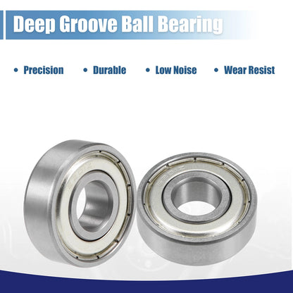 2 x Deep Groove Ball Bearing 12x32x10mm Double Shielded for Vehicle