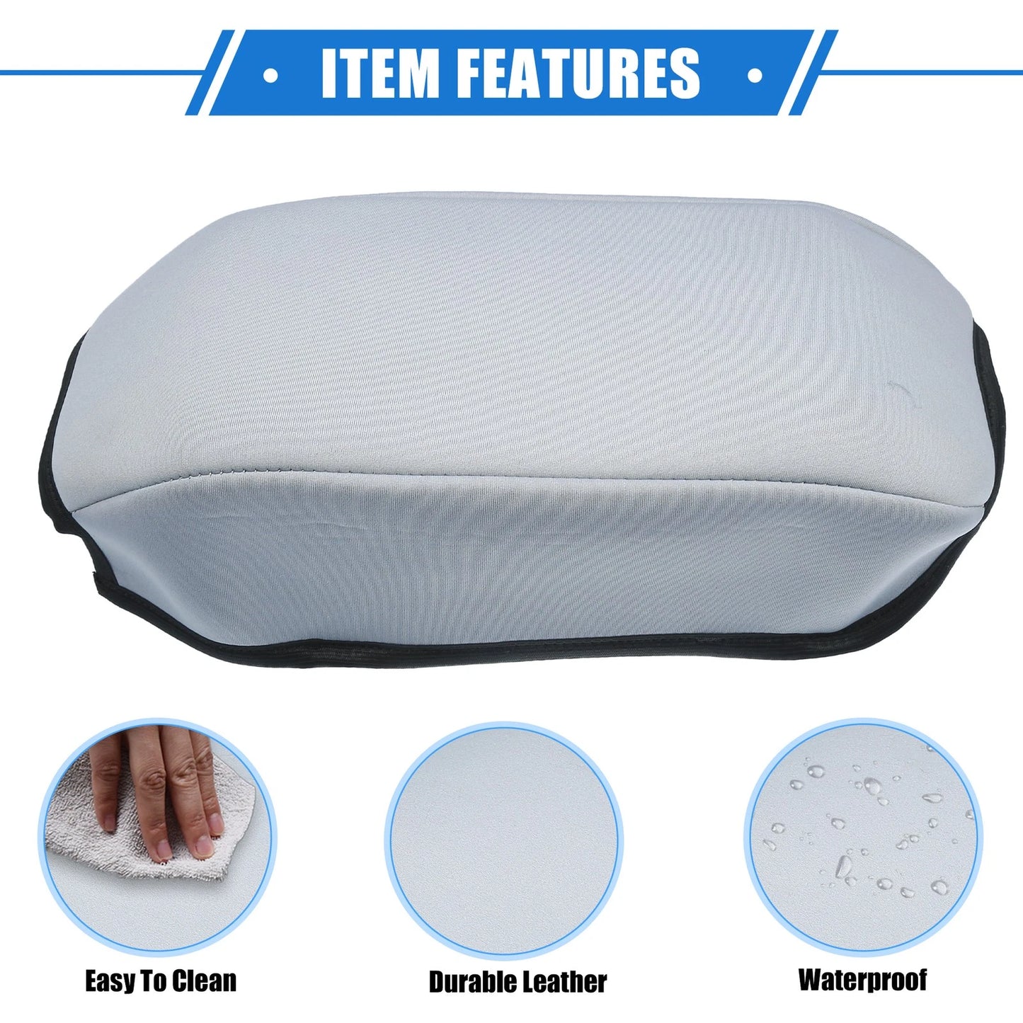 Armrest Protector Cover Pad for Jeep Compass 2010-2022 Neoprene Gray