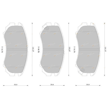 Front Disc Brake Pad Set for Kia Soul (2009 - 2010)