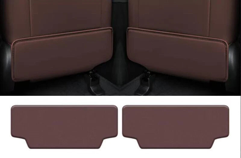2 x Black rear seat anti kick pad trim cover for Hyundai Palisade (2020–2025)