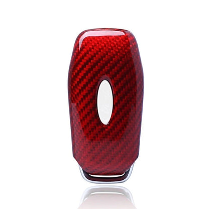 Red Carbon Fiber Key Shell Cover for Ford Explorer