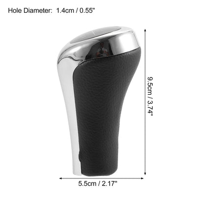 5 Speed Manual Shift Knob for BMW X1 E84 Faux Leather Black Silver Tone