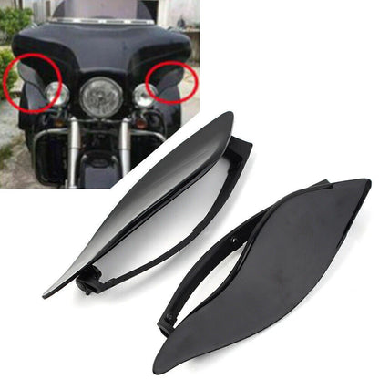 Adjustable Black Fairing Air Deflectors for Harley Batwing Street Glide (2006-2023)