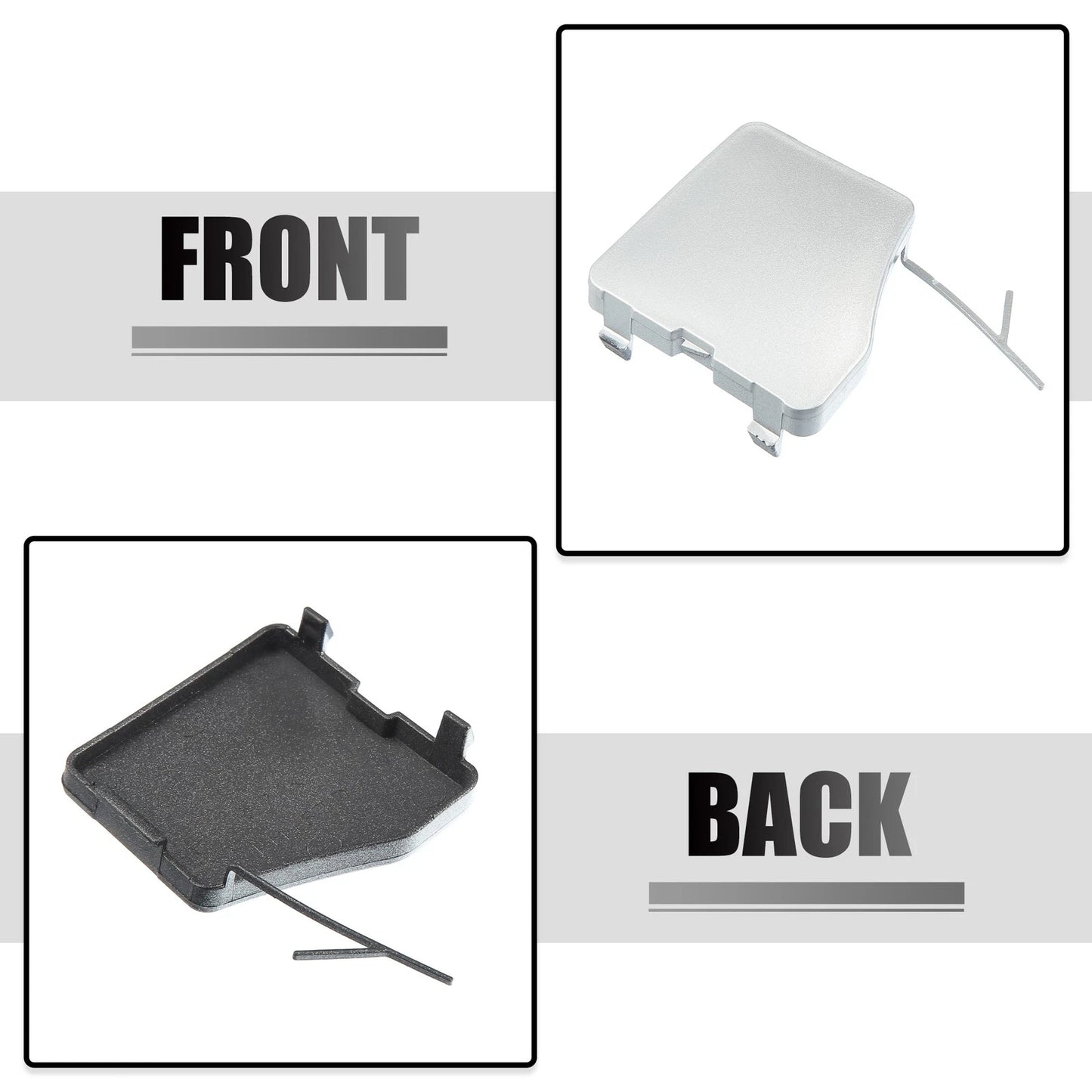Front Right Tow Hook Cover for Subaru Forester (2015-2018) Silver Tone