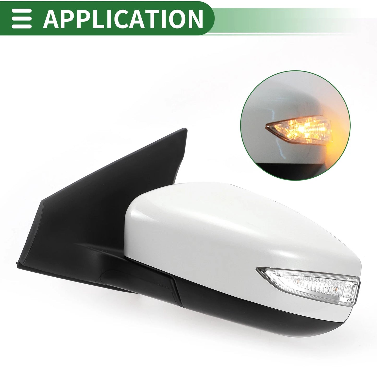 Left Side Door Mirror for Nissan Sentra (2016-2019) Manual Folding White