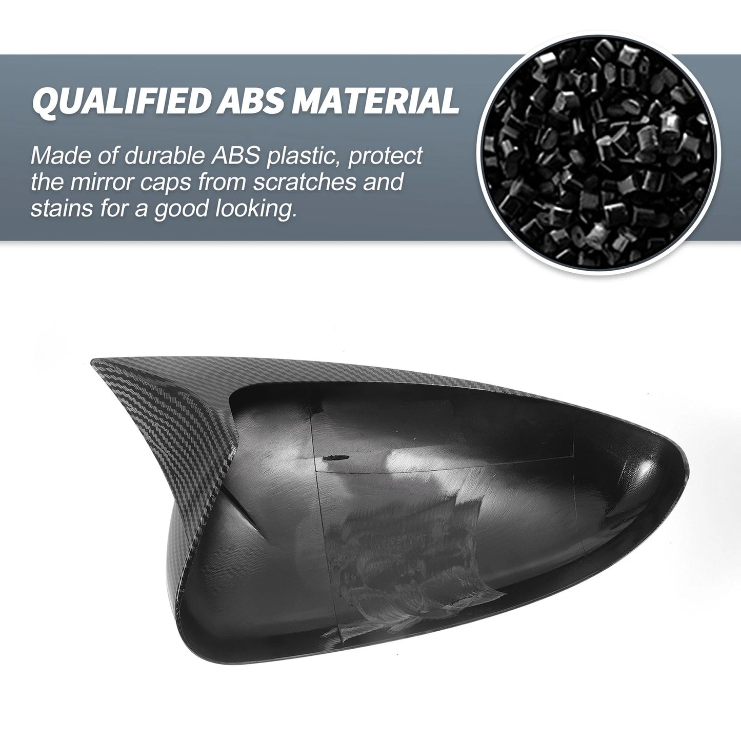 Rearview Mirror Cover Overlay Black Carbon Fiber for Chevrolet Cruze