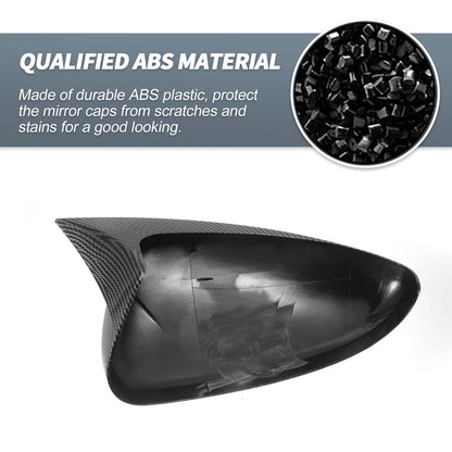 Rearview Mirror Cover Overlay Black Carbon Fiber for Chevrolet Cruze