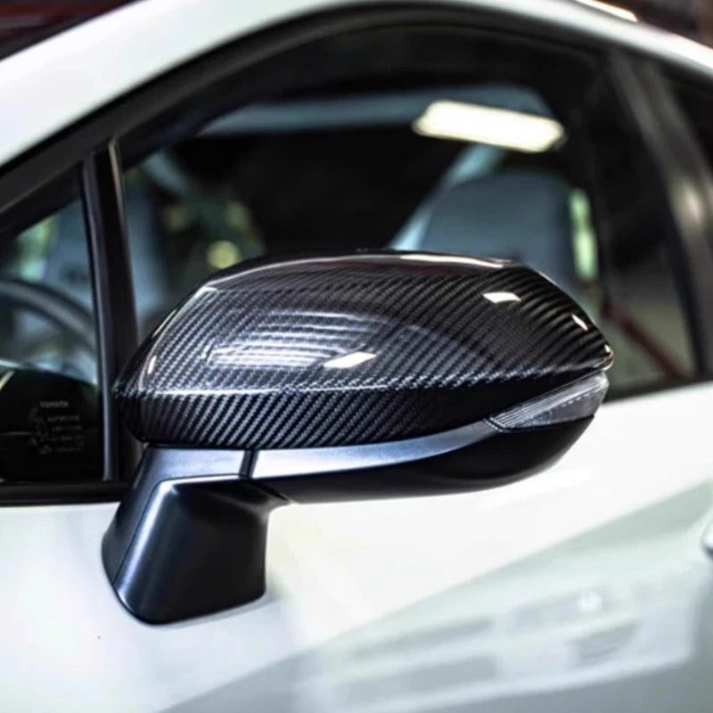 100%Carbon Fiber Stick-on Side Mirror Caps Cover for Toyota Corolla GR 2023-2025