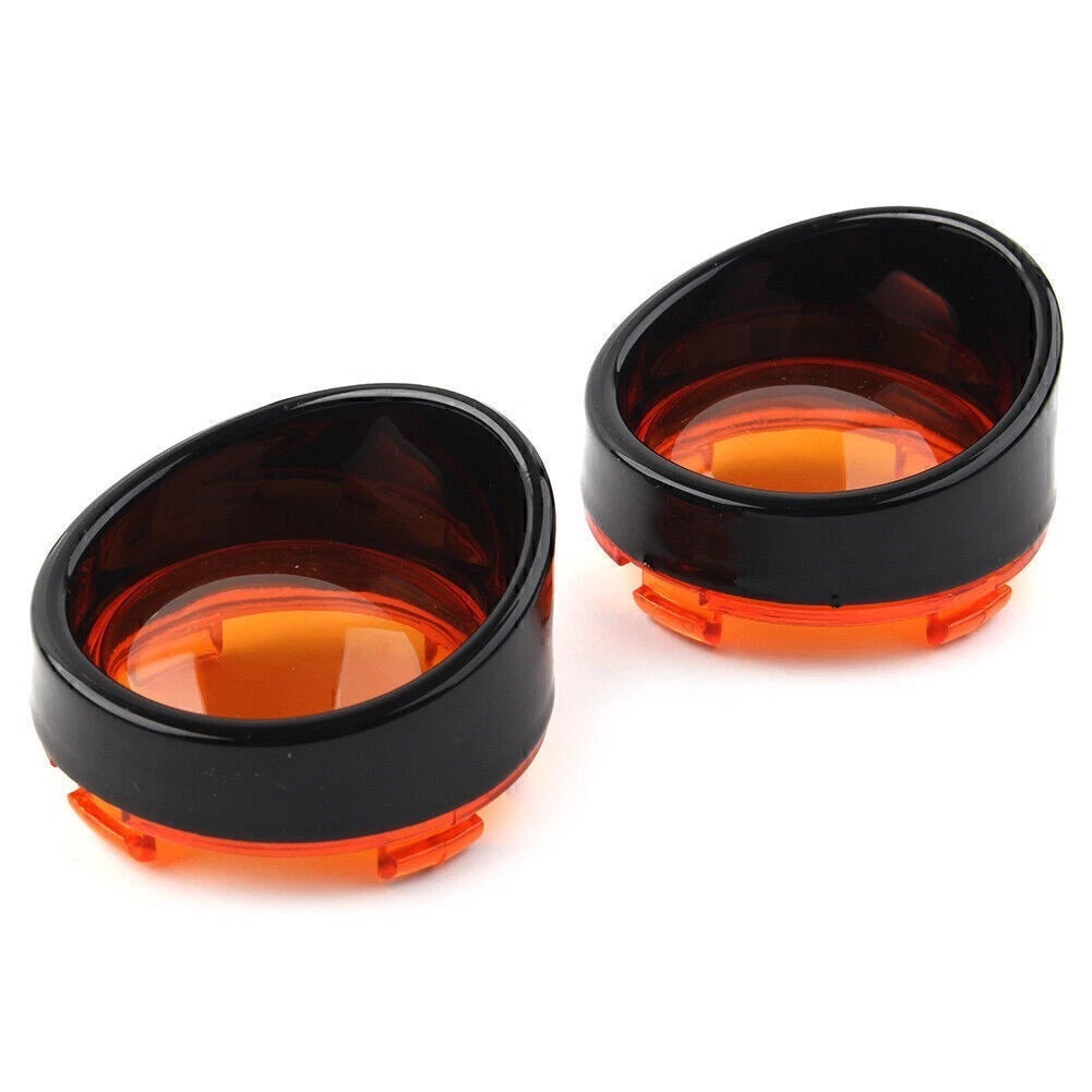 2 x Turn Signal Light with Orange Lens for Harley Davidson Softail