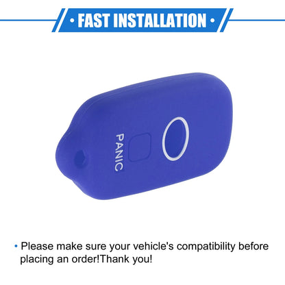 2 x Remote Key Fob Cases for Toyota 4Runner, Sequoia, Silicone, Blue