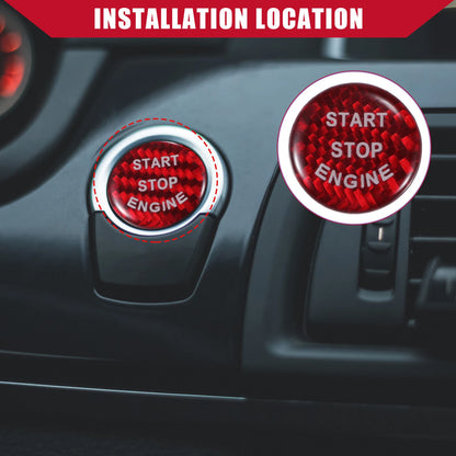 Carbon Fiber Engine Start Stop Button Cover for BMW F20 G1 (2012-2019)