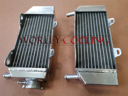 Aluminum Radiator & Red Hose for Honda CRF 250 CRF250R CRF250X (2004-2009)