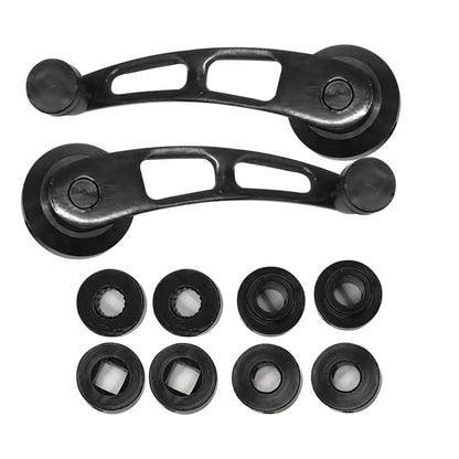 Black Aluminium Manual Door Window Winders for Universal Car & Truck