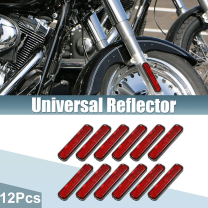 12 Pcs Self Adhesive Safety Spoke Reflective Red for Motorcycle Bicycle