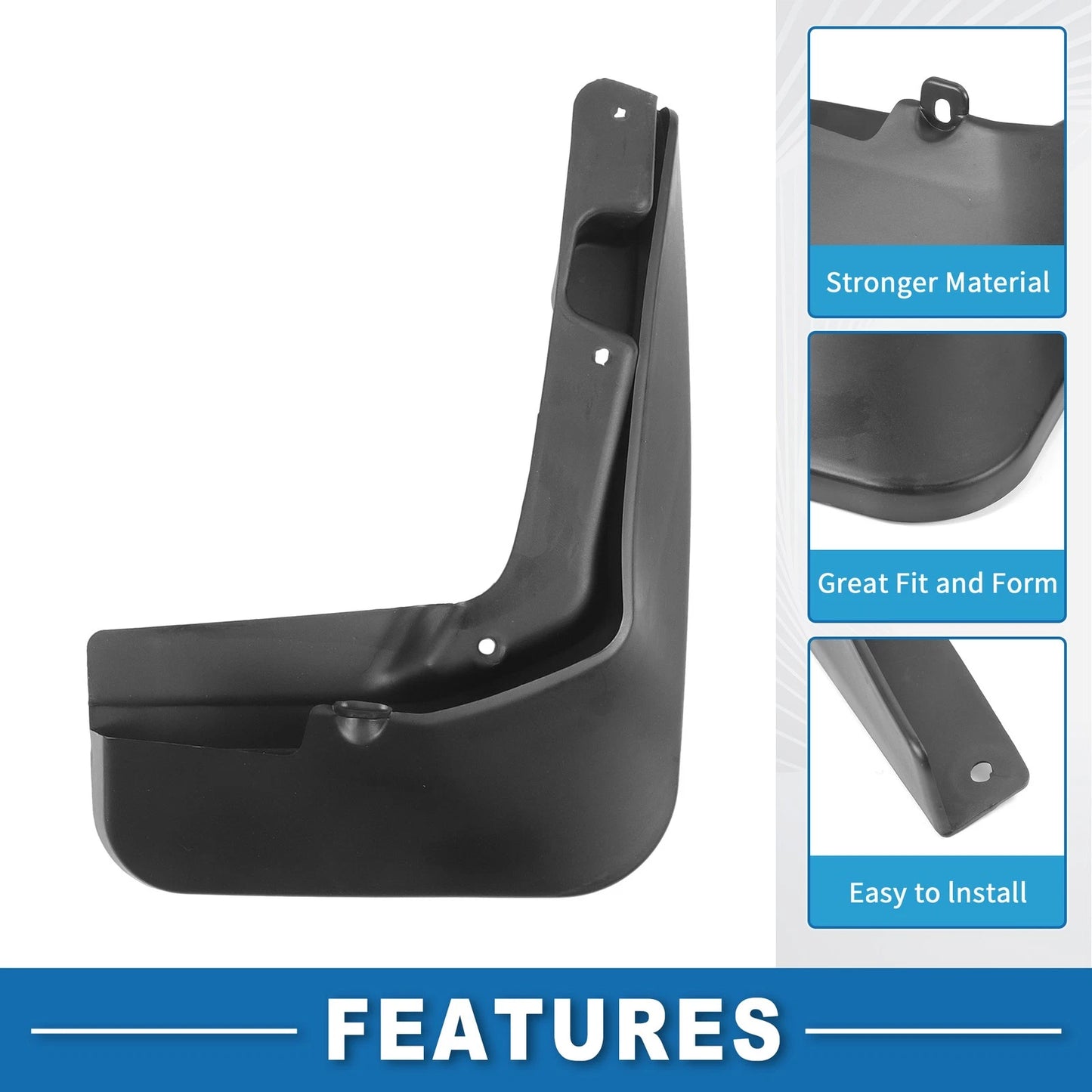 Front & Rear Mud Flap Splash Guards for Ford Fusion (2013-2018)